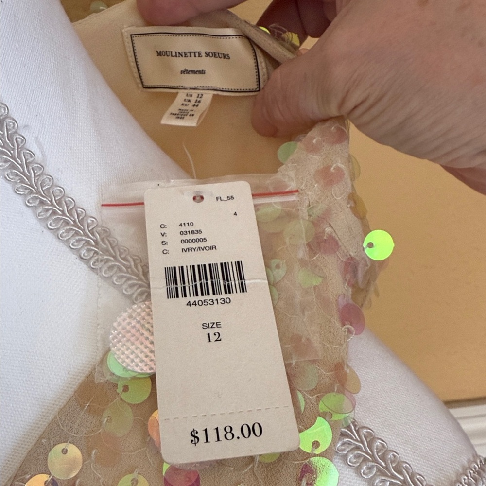 Moulinette Soeurs Iridescent Sequin Blouse - Picture 2 of 6